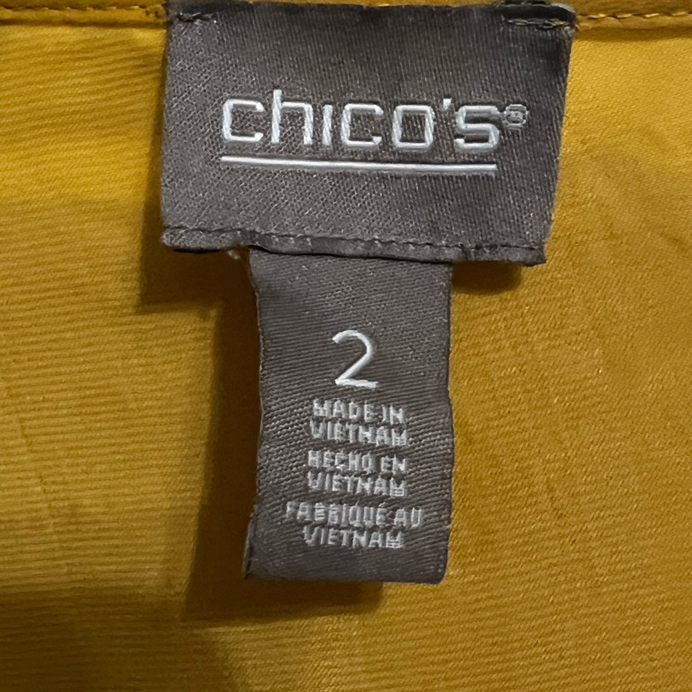 Chico's Gold/Yellow Blouse - Size 2 (L/12) - Picture 3 of 7